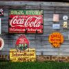 Drug Store Drink Coca Cola Signage on Gray Wooden Wall