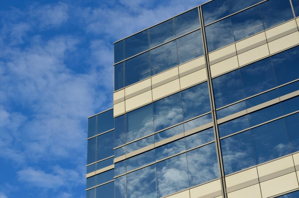 office, building, cloud